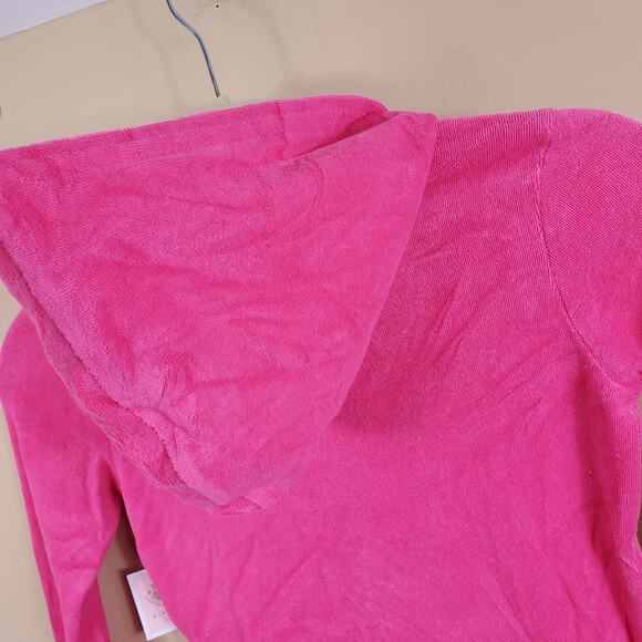 Juicy Couture Shocking Pink MT Robertson Hoodie Girl's Size 10 - Picture 6 of 12